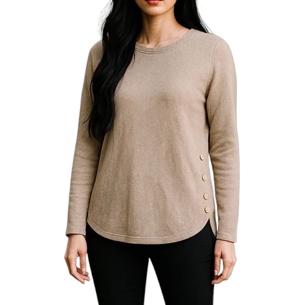 Michael Kors Tan Sweater Chunky Knit Timeless Design Size Small